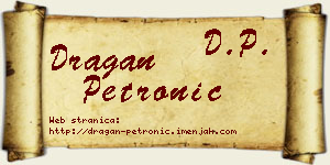 Dragan Petronić vizit kartica